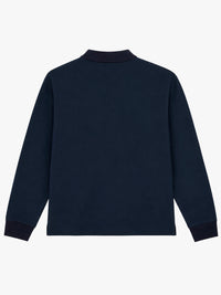 Jil Sander - Long-Sleeved Embroidery Polo in Ink
