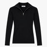 Jil Sander - T-Shirt HN Long-Sleeved Half-Zip in Black