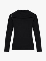 Jil Sander - T-Shirt HN Long-Sleeved Half-Zip in Black
