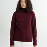 Jil Sander - Long Sleeve Split Collar Jumper in Cherry
