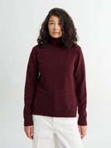 Jil Sander - Long Sleeve Split Collar Jumper in Cherry