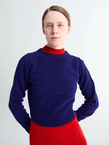 Jil Sander - Long Sleeve Doublelayer Minidress in Haiti