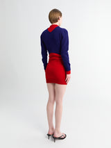 Jil Sander - Long Sleeve Doublelayer Minidress in Haiti