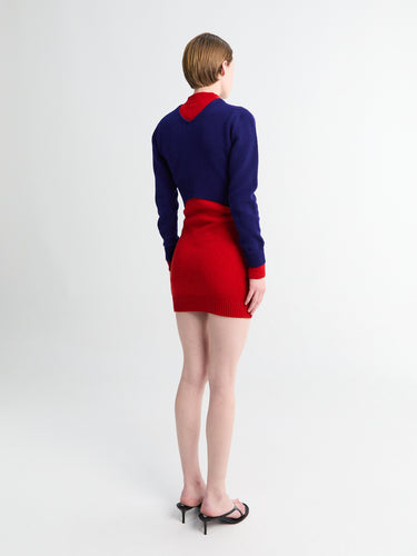Jil Sander - Long Sleeve Doublelayer Minidress in Haiti