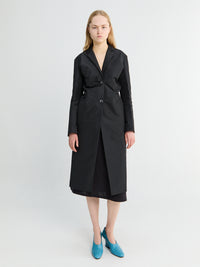 Jil Sander - Faille Coat in Black