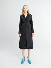 Jil Sander - Faille Coat in Black