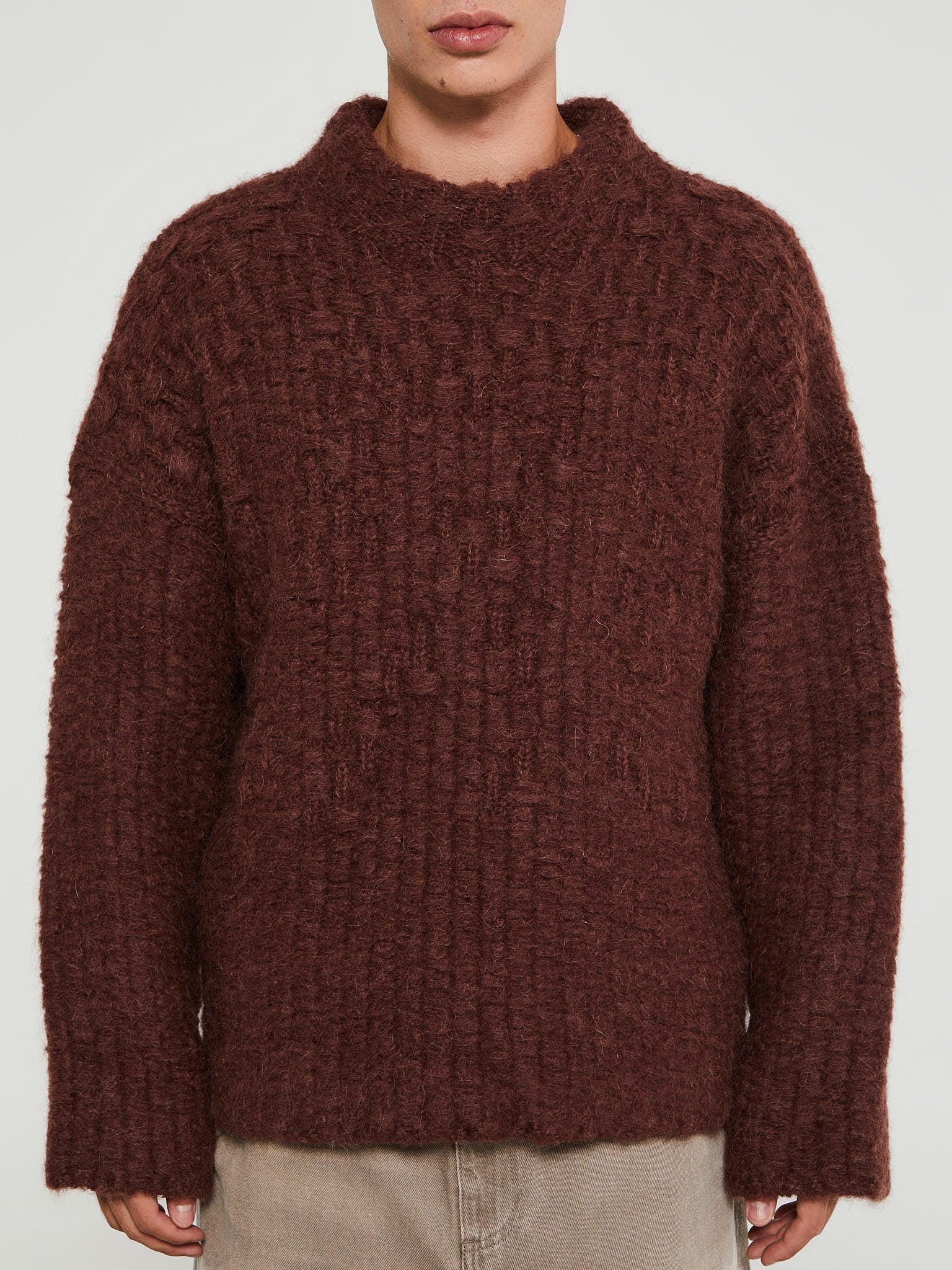 Jil Sander - Long Sleeved Jumper in Dark Red