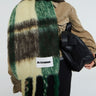 Jil Sander - Checks Mohair Scarf in Light Yellow, Brown and Green