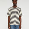Jil Sander - T-Shirt in White with Stripes