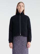 Jil Sander - Zip Up Sweatshirt Embroidery in Ink