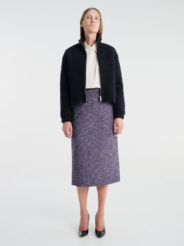 Jil Sander - Zip Up Sweatshirt Embroidery in Ink