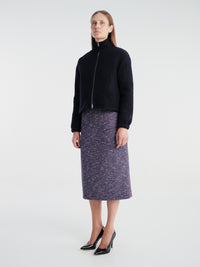 Jil Sander - Zip Up Sweatshirt Embroidery in Ink
