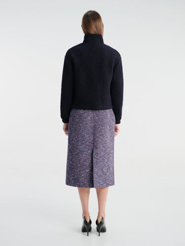 Jil Sander - Zip Up Sweatshirt Embroidery in Ink