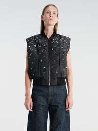 Jil Sander - Sport Vest 02 Embroidery in Black