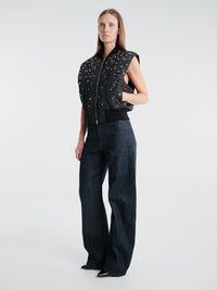 Jil Sander - Sport Vest 02 Embroidery in Black