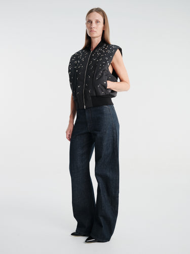 Jil Sander - Sport Vest 02 Embroidery in Black