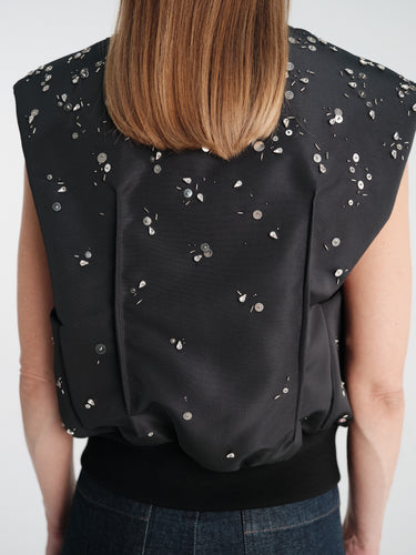 Jil Sander - Sport Vest 02 Embroidery in Black