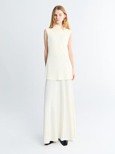 Jil Sander - Sleeveless High-Neck Dress in Chalk