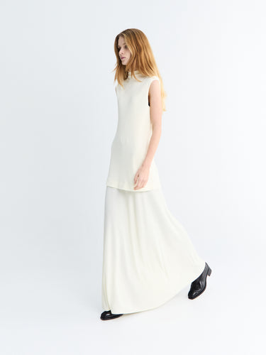 Jil Sander - Sleeveless High-Neck Dress in Chalk