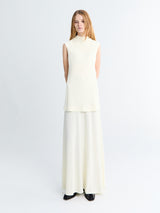 Jil Sander - Sleeveless High-Neck Dress in Chalk
