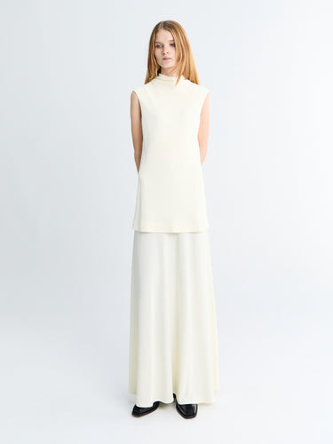 Jil Sander - Sleeveless High-Neck Dress in Chalk