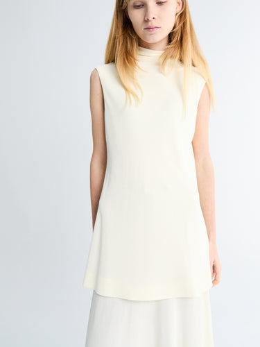 Jil Sander - Sleeveless High-Neck Dress in Chalk