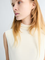 Jil Sander - Sleeveless High-Neck Dress in Chalk
