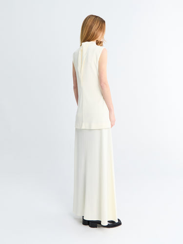 Jil Sander - Sleeveless High-Neck Dress in Chalk