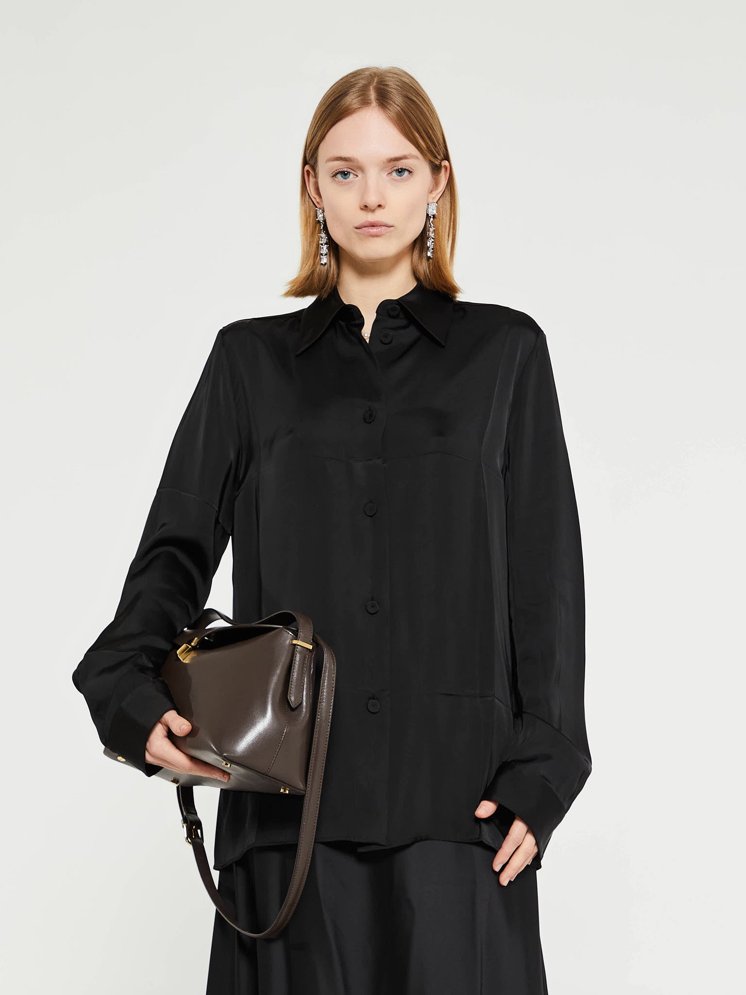 Jil Sander - Fluid Viscose Shirt in Black