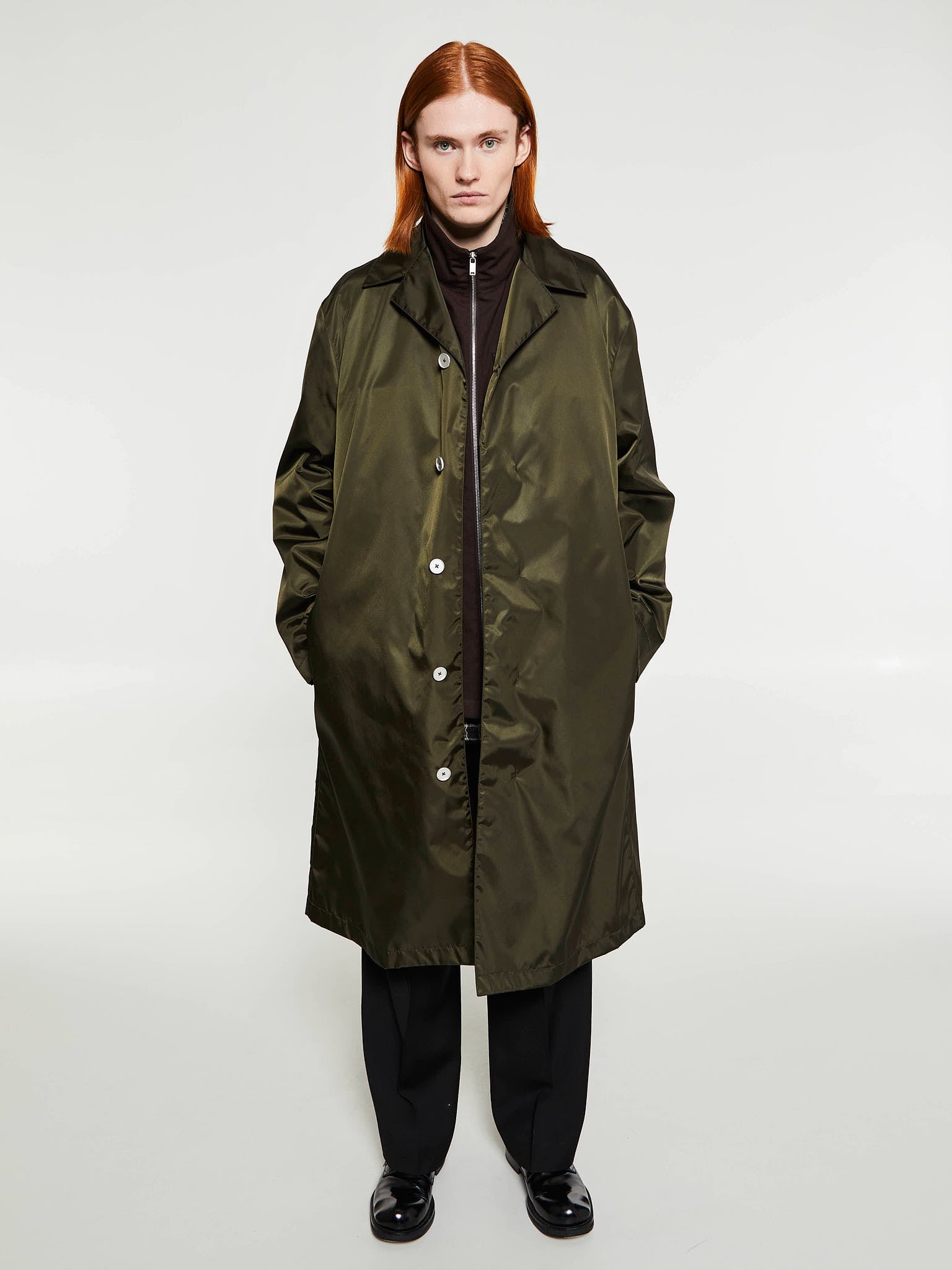 Jil Sander - Coat in Dark Green