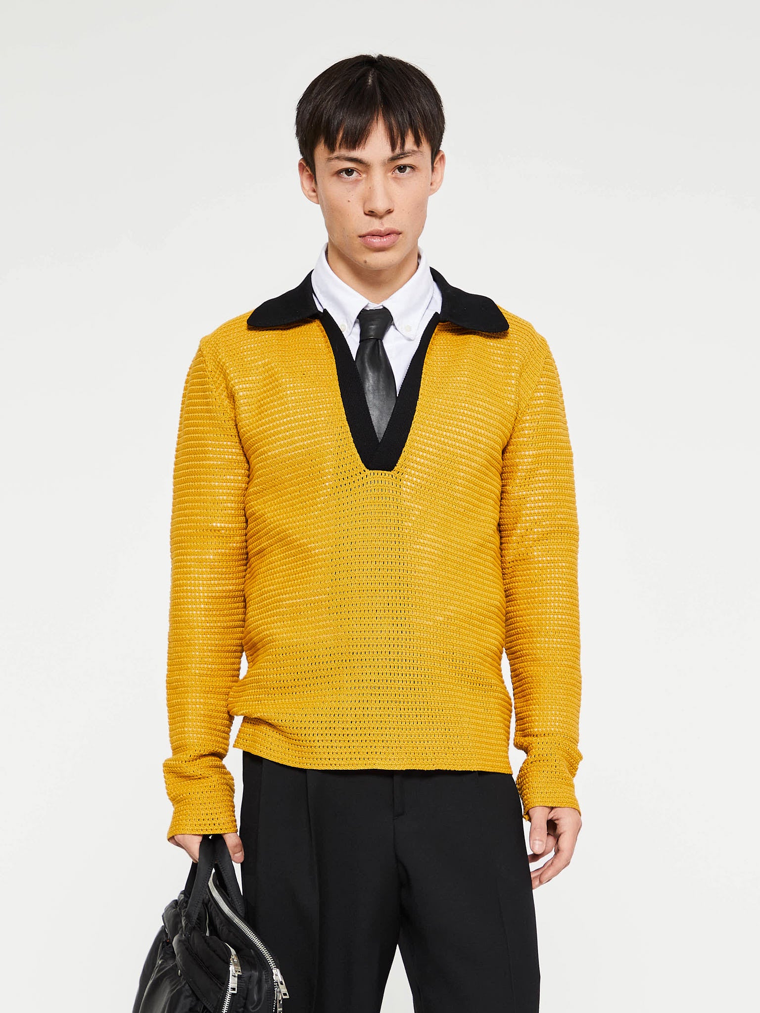 Jil Sander - Polo Neck Longsleeved Jumper in Yellow