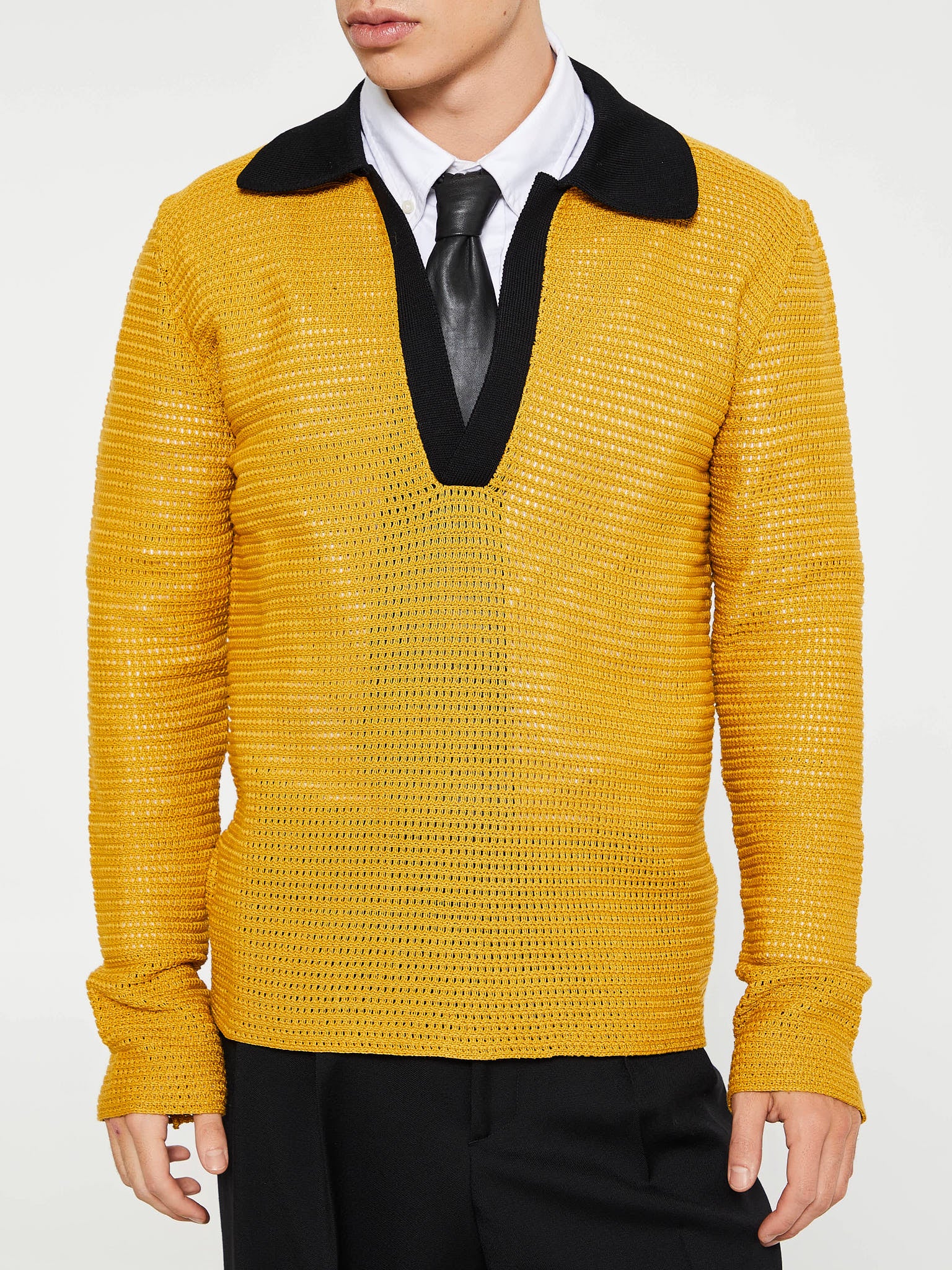 Jil Sander - Polo Neck Longsleeved Jumper in Yellow