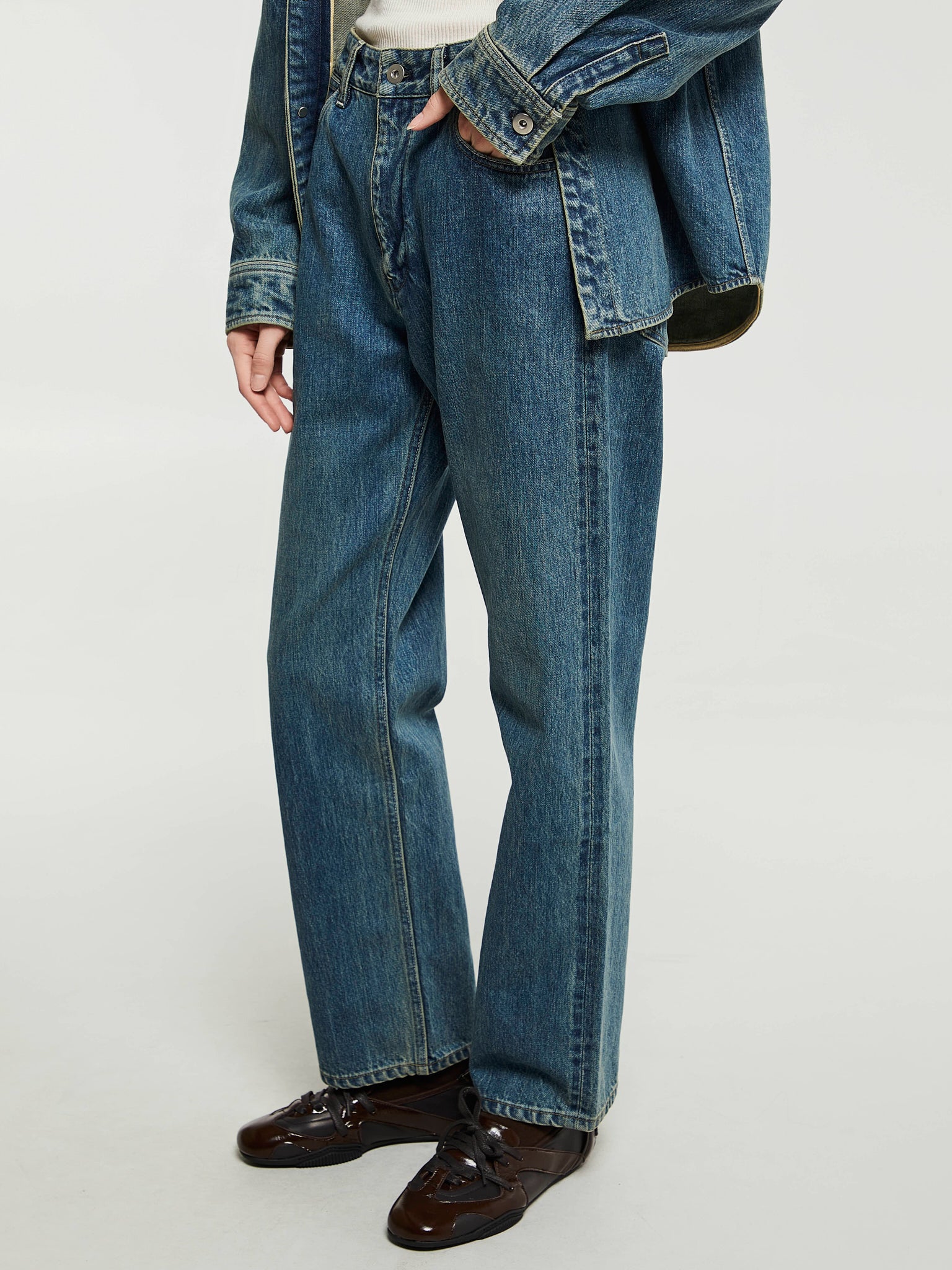 Jil Sander - Denim Trousers Slim Twist in Blue