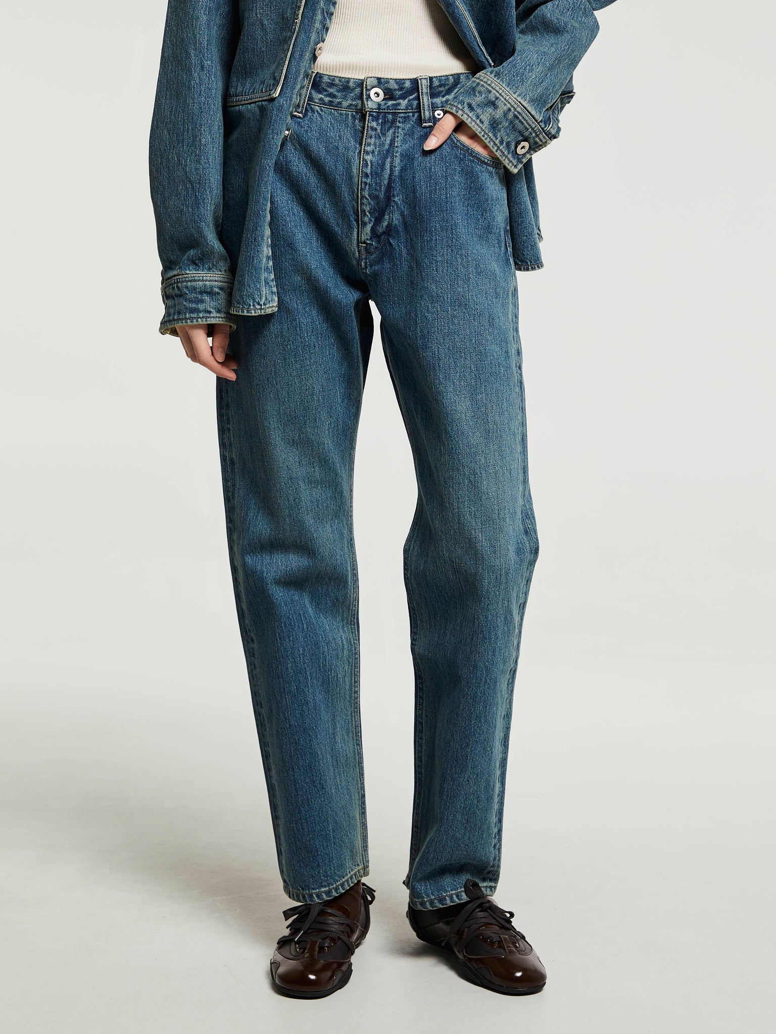 Jil Sander - Denim Trousers Slim Twist in Blue