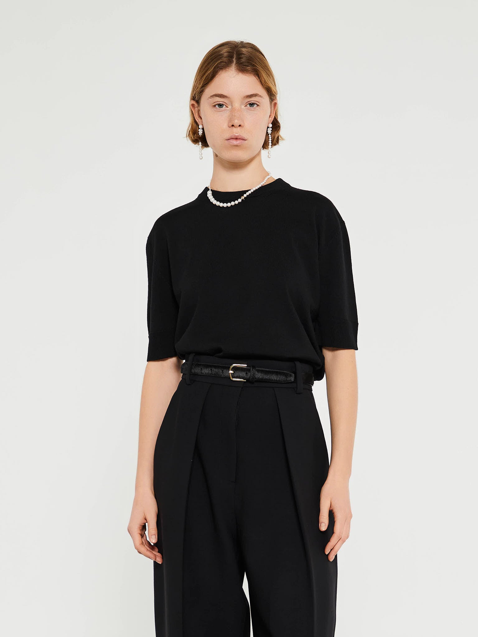 Jil Sander - Knit T-Shirt in Black