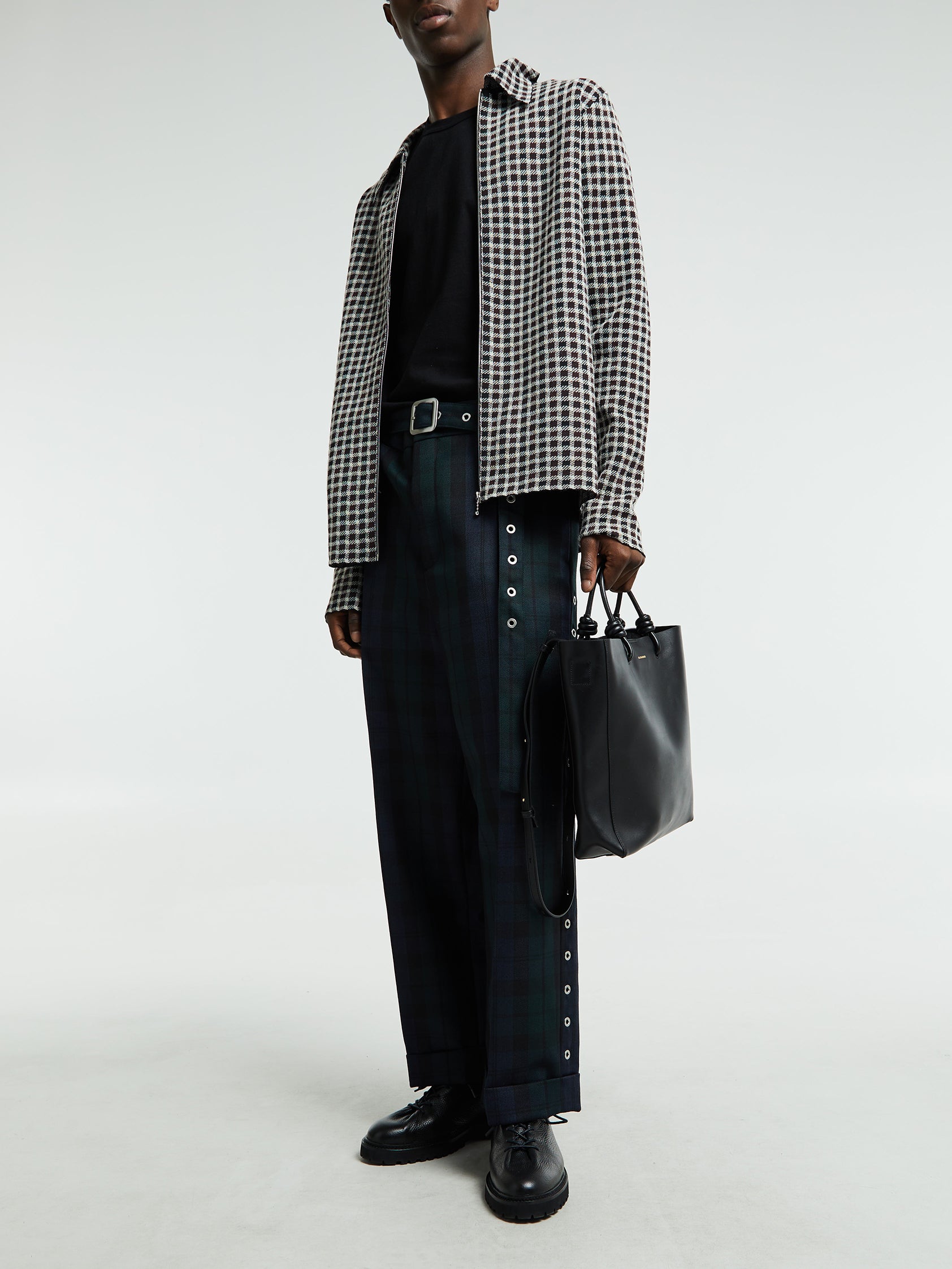 Jil Sander - Checked Shirt in Dark Grey