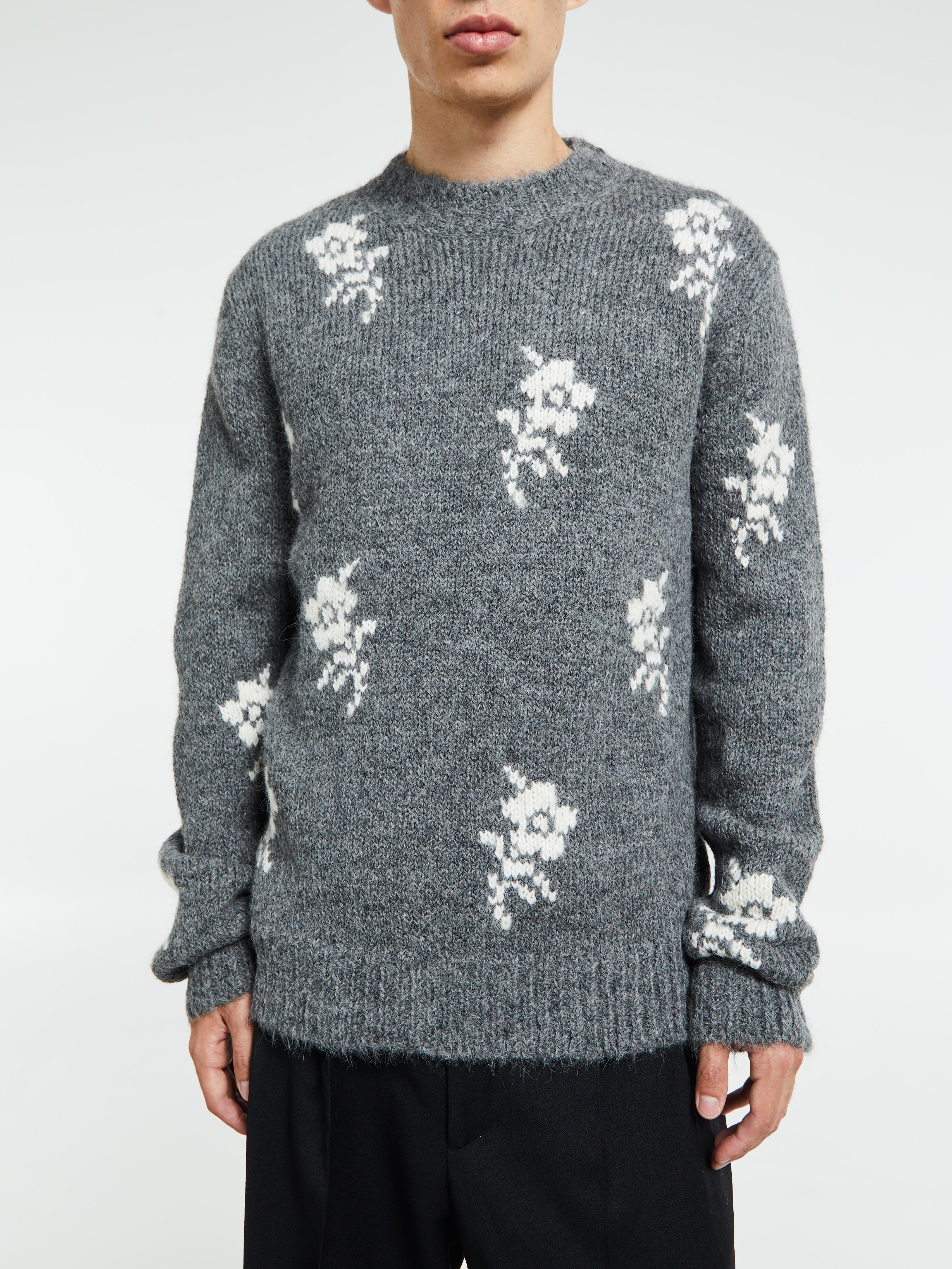 Jil Sander - Wool Blend Crew-Neck Sweater in Grey