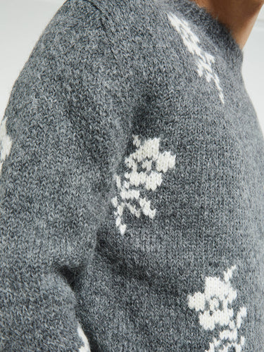 Jil Sander - Wool Blend Crew-Neck Sweater in Grey