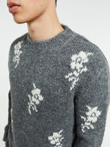 Jil Sander - Wool Blend Crew-Neck Sweater in Grey