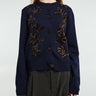 Jil Sander - Wool Blend Embroidered Cardigan in Navy