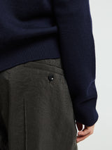 Jil Sander - Wool Blend Embroidered Cardigan in Navy