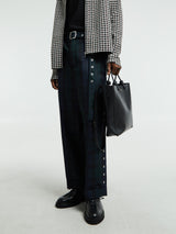 Jil Sander - Checked Trousers in Blue