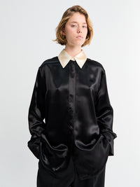 Jil Sander - Fluid Satin Shirt in Black