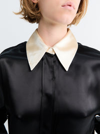 Jil Sander - Fluid Satin Shirt in Black