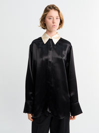 Jil Sander - Fluid Satin Shirt in Black