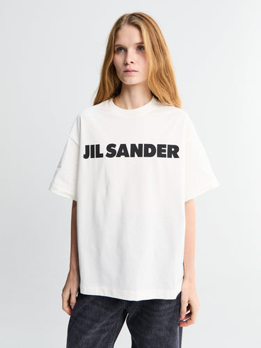 Jil Sander - Logo T-shirt CN SS in Porcelain