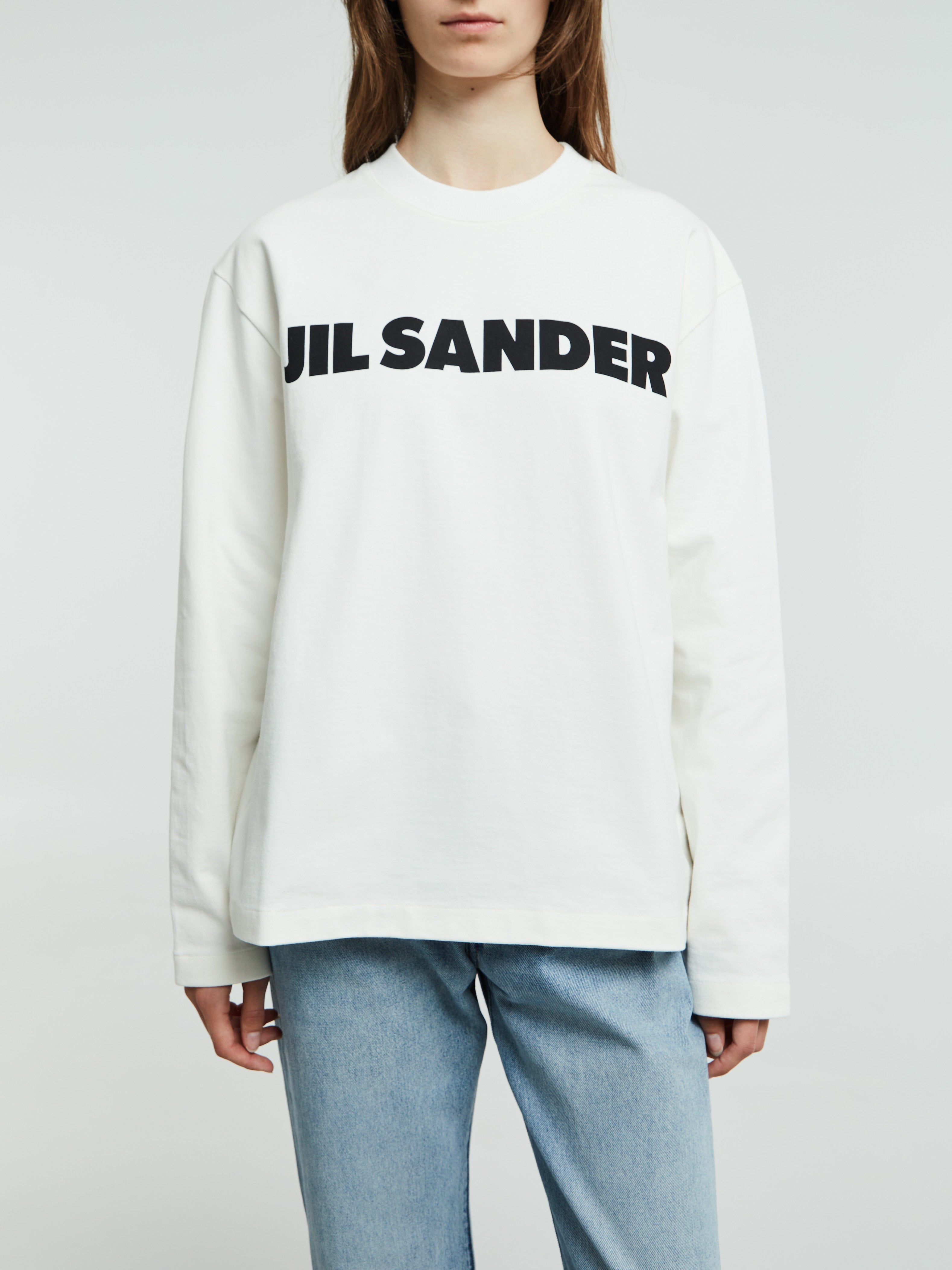 Jil Sander - Cotton Long Sleeve Shirt in Porcelain