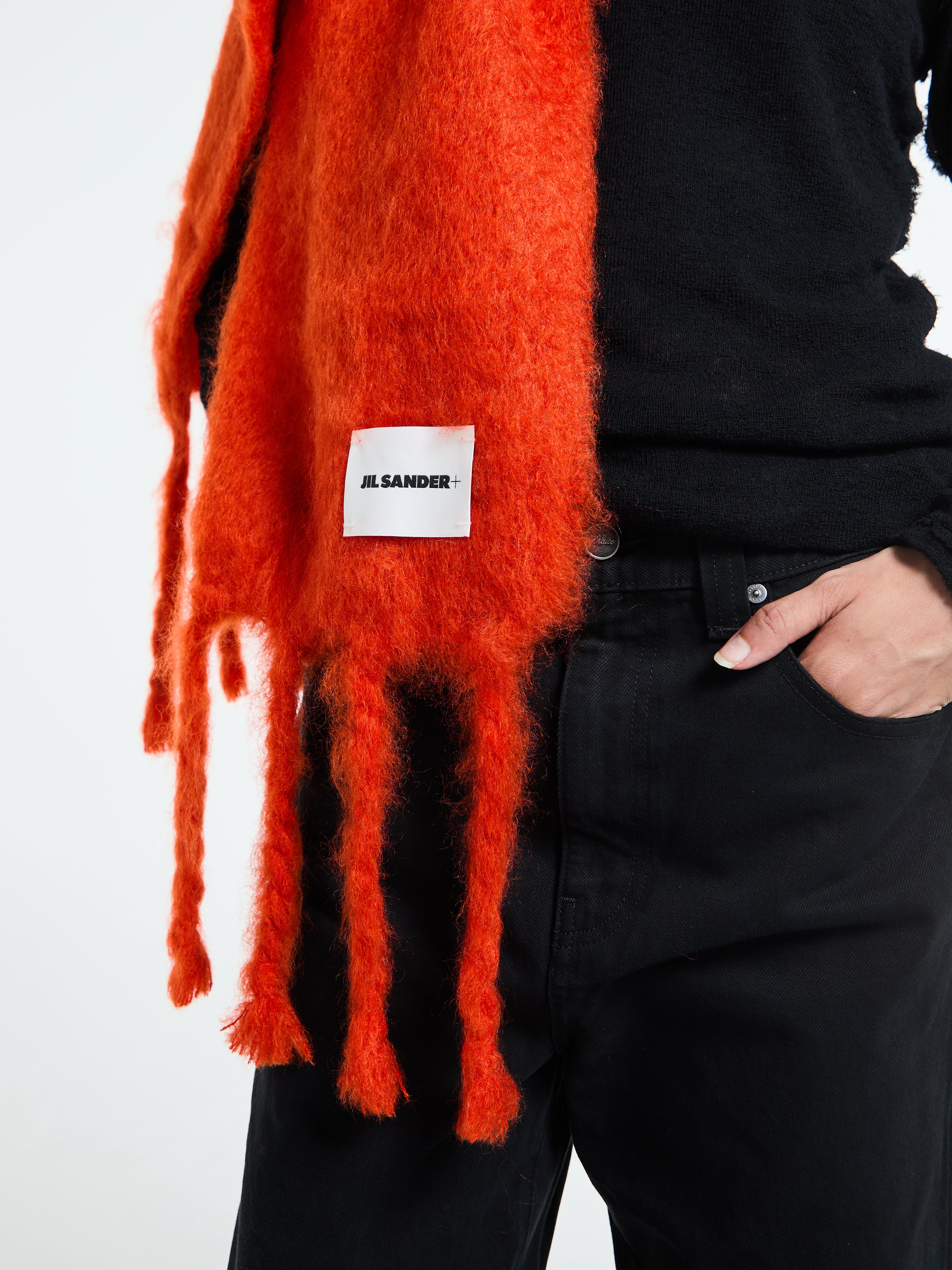 Jil Sander - Wool Blend Scarf in Bright Red