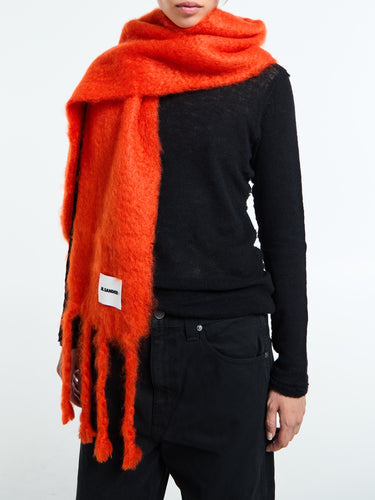 Jil Sander - Wool Blend Scarf in Bright Red