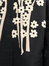 Khaite - Argo Top Floral Embroidery in Black